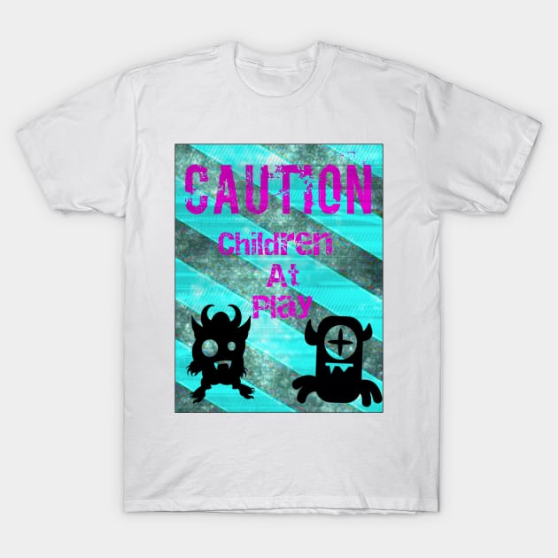 Caution Children At Play T-Shirt by RG Illustration